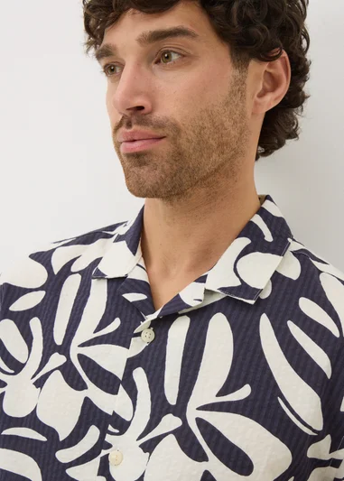 15710232-1345251045213977 Navy Textured Abstract Shape Shirt